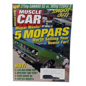 MUSCLE CAR REVIEW Magazine - September 2000 Issue - Camaro SS Cabra R GTO Mach1s